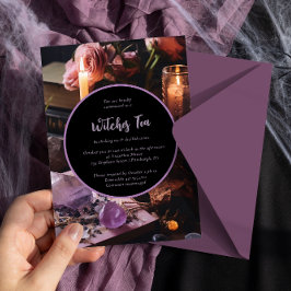 Uitnodiging voor Halloween Witches Tea Party