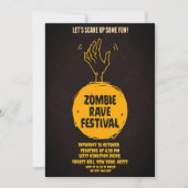 Uitnodiging voor Halloween Zombie Feest (Voorkant)