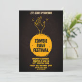 Uitnodiging voor Halloween Zombie Feest (Staand voorkant)