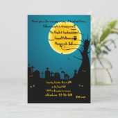 Uitnodiging voor Halloween-zorg (Staand voorkant)