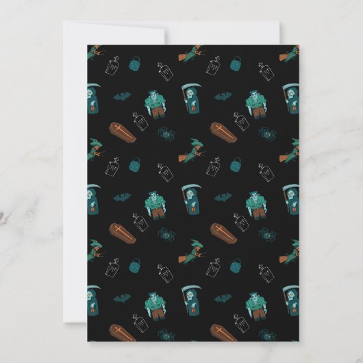 Uitnodiging voor Halloweenfeest (Achterkant)