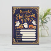Uitnodiging voor Halloweenfeest  (Staand voorkant)