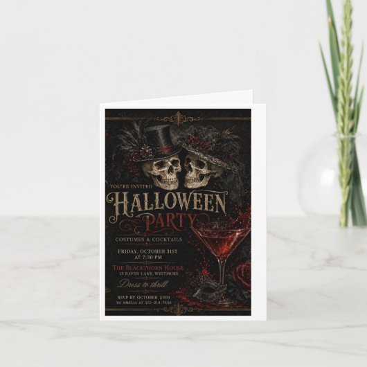 Uitnodiging voor Halloweenfeest (Voorkant)