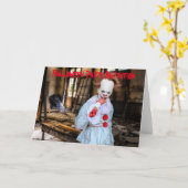 Uitnodiging voor Halloweenfeest. Kaart (Gele Bloem)