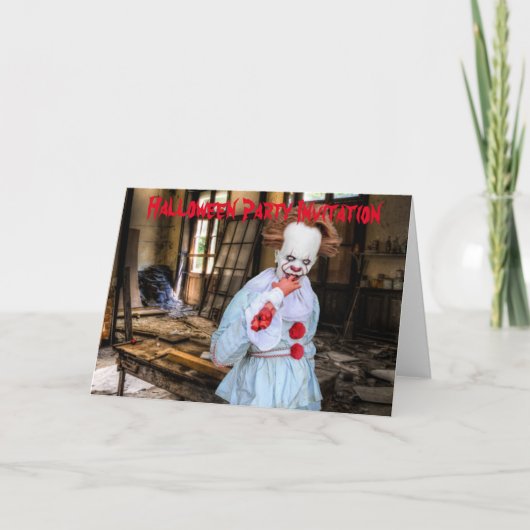 Uitnodiging voor Halloweenfeest. Kaart (Voorkant)
