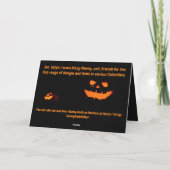 Uitnodiging voor Halloweenfeest. Kaart (Achterkant)