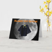 Uitnodiging voor Halloweenfeest. Kaart (Gele Bloem)