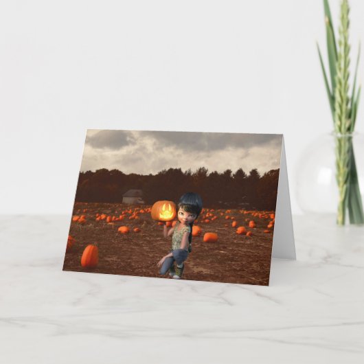 Uitnodiging voor Halloweenfeest. Kaart (Voorkant)