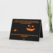 Uitnodiging voor Halloweenfeest. Kaart (Achterkant)