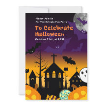 Uitnodiging voor Halloweenfeest of Verschrikkelijk