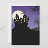 Uitnodiging voor Halloweenfeest Spokenhuis Horror  (Achterkant)