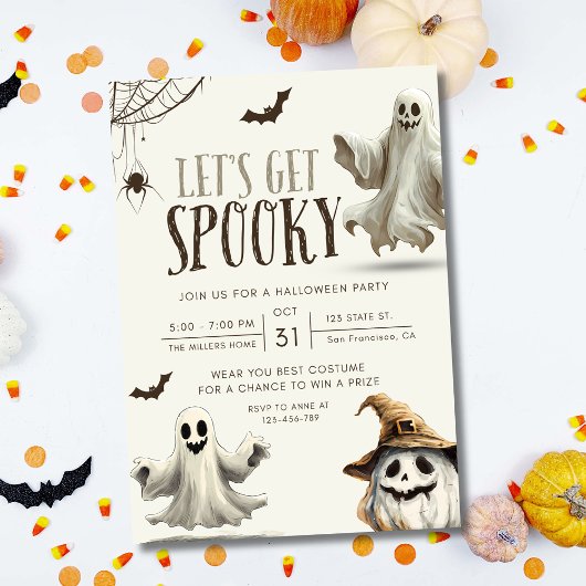 Uitnodiging voor Halloweenfeest, Spokenpompoen Kos