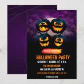 Uitnodiging voor Halloweenfeest volledig aanpasbaa (Voorkant / Achterkant)