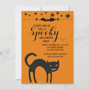 Uitnodiging voor Halloweenkat