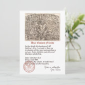 Uitnodiging voor Halloween's etherische verplichti (Staand voorkant)