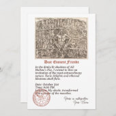 Uitnodiging voor Halloween's etherische verplichti (Voorkant / Achterkant)