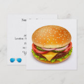 Uitnodiging voor Hamburger BBQ Picknick - 4 juli (Voorkant / Achterkant)