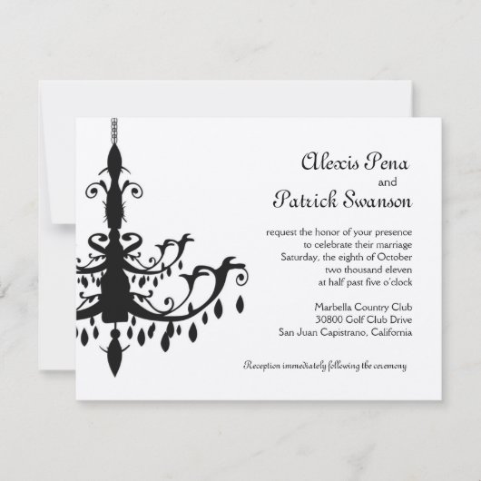 Uitnodiging voor handelier Wedding (Voorkant)