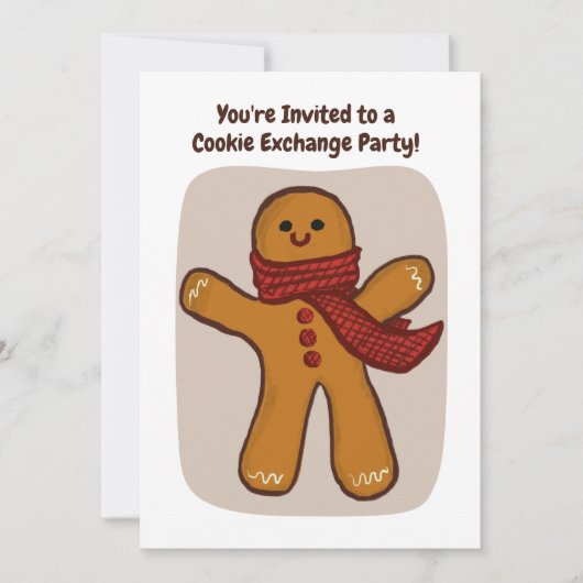Uitnodiging voor handgemaakte cookie-uitwisselings (Voorkant)