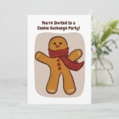Uitnodiging voor handgemaakte cookie-uitwisselings (Staand voorkant)