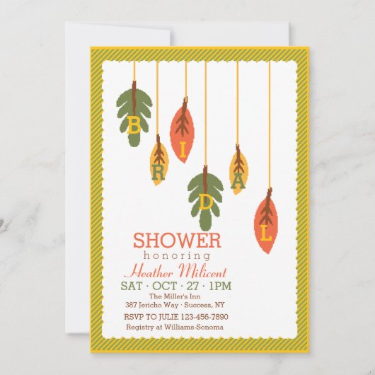 Uitnodiging voor hangende bladeren (Voorkant)