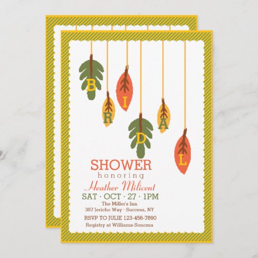 Uitnodiging voor hangende bladeren (Voorkant / Achterkant)