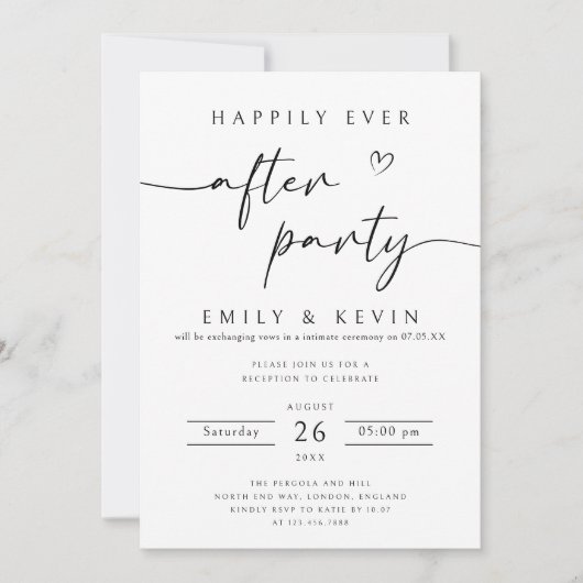 Uitnodiging voor 'Happily Ever After' feest Templa (Voorkant)