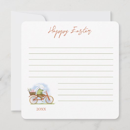 Uitnodiging voor Happy Easter. groet (Achterkant)