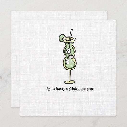 Uitnodiging voor happy hour (Voorkant / Achterkant)