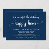 Uitnodiging voor Happy Hour na de bruiloft, Rustic (Voorkant / Achterkant)