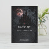 Uitnodiging voor Haunted Castle Halloween-feest (Staand voorkant)