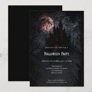 Uitnodiging voor Haunted Castle Halloween-feest
