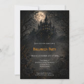 Uitnodiging voor Haunted Castle Halloween-feest (Voorkant)