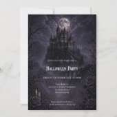 Uitnodiging voor Haunted Castle Halloween-feest (Voorkant)