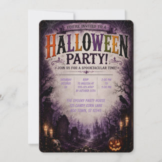 💜 Uitnodiging voor Haunted Forest Halloween-feest