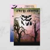 Uitnodiging voor Haunted Forest Teen Halloween Par (Voorkant / Achterkant)