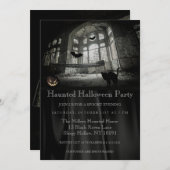Uitnodiging voor Haunted Halloween Party (Voorkant / Achterkant)