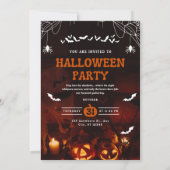 Uitnodiging voor Haunted Halloween Party (Achterkant)
