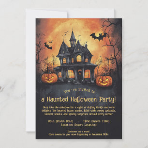 Uitnodiging voor Haunted Halloween Party