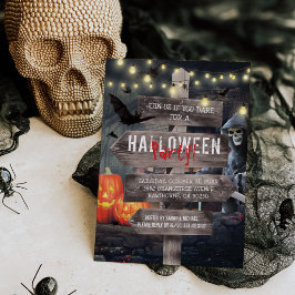 Uitnodiging voor Haunted House Halloween-feest