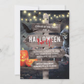 Uitnodiging voor Haunted House Halloween-feest (Voorkant)