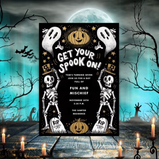 Uitnodiging voor Haunted Mansion Halloween-feest