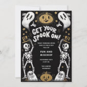 Uitnodiging voor Haunted Mansion Halloween-feest (Voorkant)