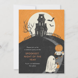 Uitnodiging voor Haunted Mansion Halloween-feest