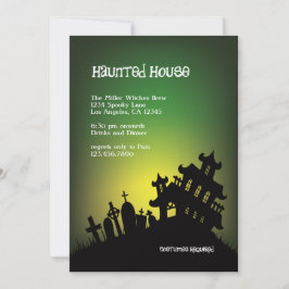 Uitnodiging voor Haunted Mansion Halloween Party
