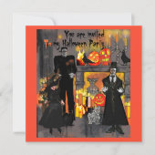 Uitnodiging voor Haunted Mansion Halloween Party (Voorkant)