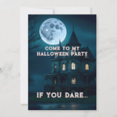 Uitnodiging voor Haunted Mansion Halloween Party (Voorkant)