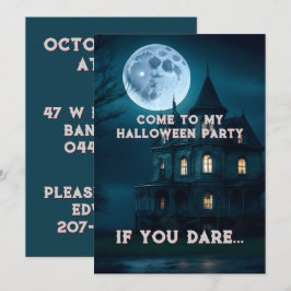 Uitnodiging voor Haunted Mansion Halloween Party