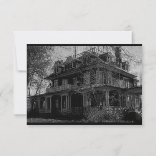 Uitnodiging voor Haunted Mansion Party (Voorkant)