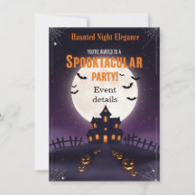 Uitnodiging voor Haunted Night Halloween | Spooky